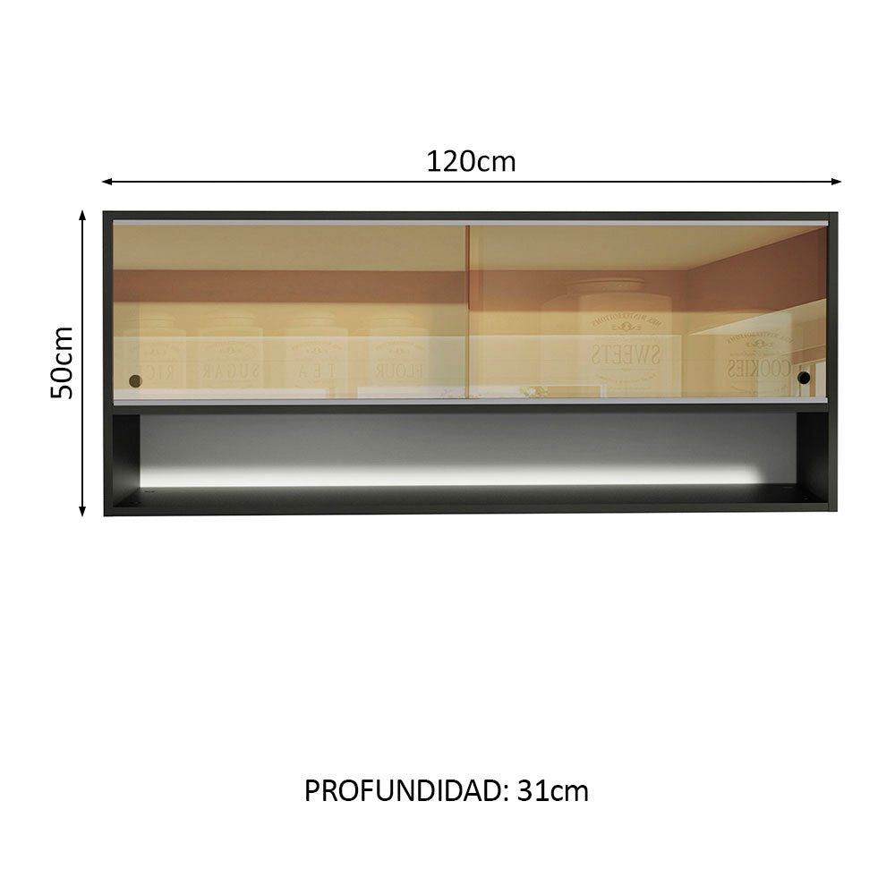 Alacena Gabinete Superior Cocina Madesa Reims 120cm NN