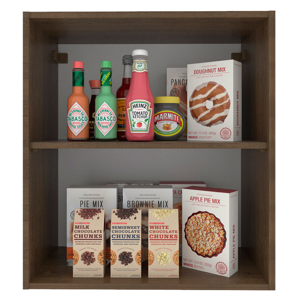 Alacena 60 cm 1 Puerta Stella Marrón/Blanco