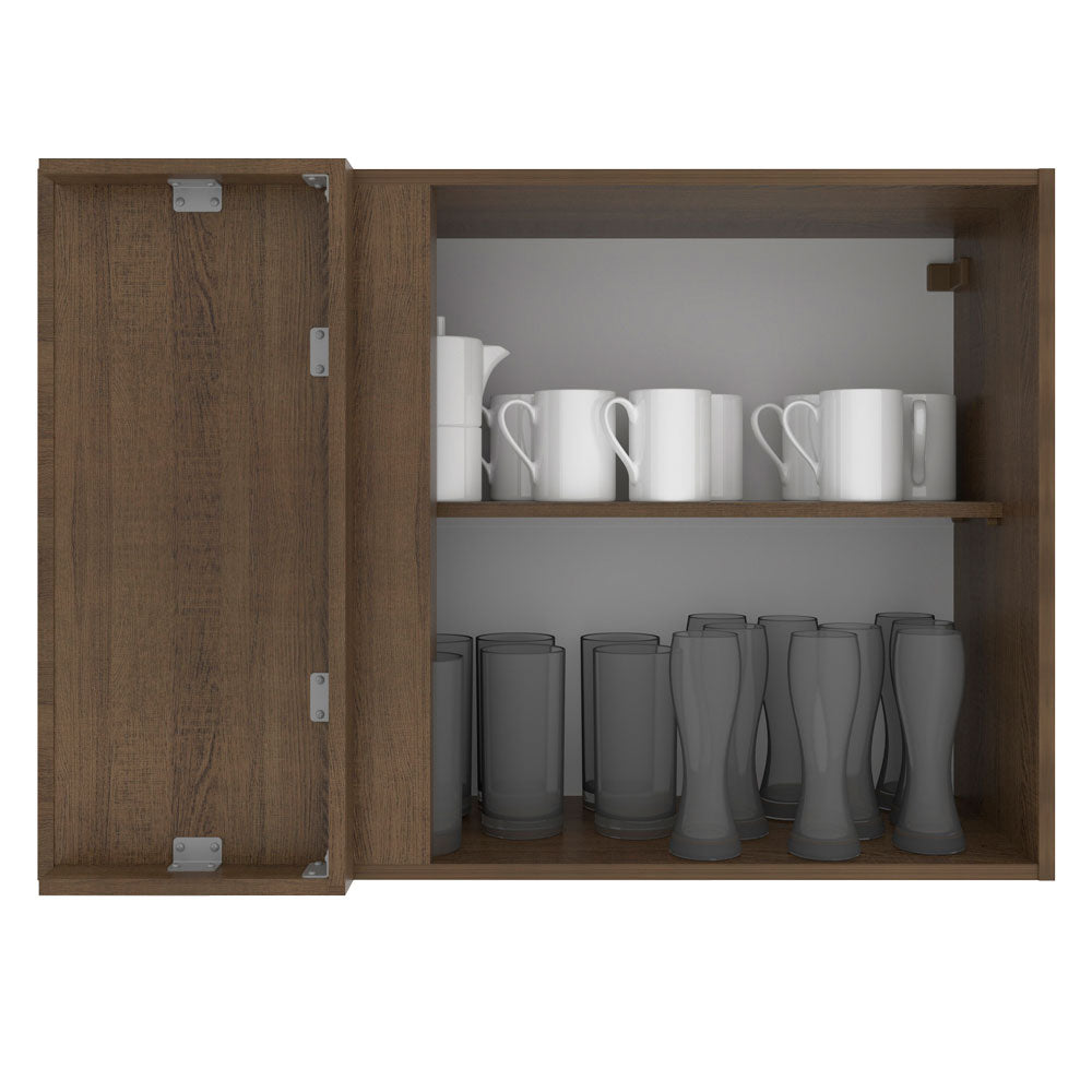 Alacena 94 cm 1 Puerta Stella Marrón/Blanco