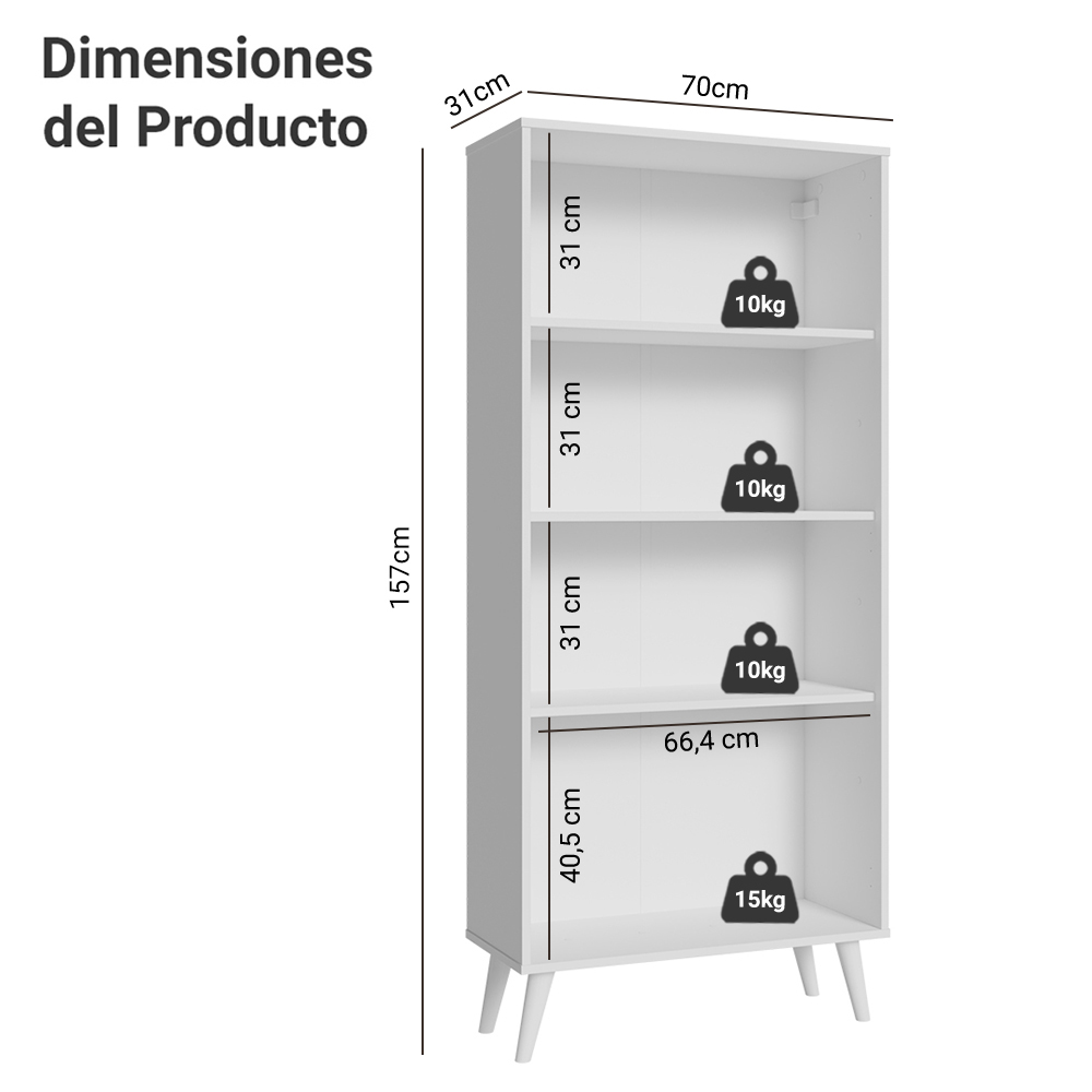 Cristalero Madesa 2 Puertas 70 cm con Patas BB