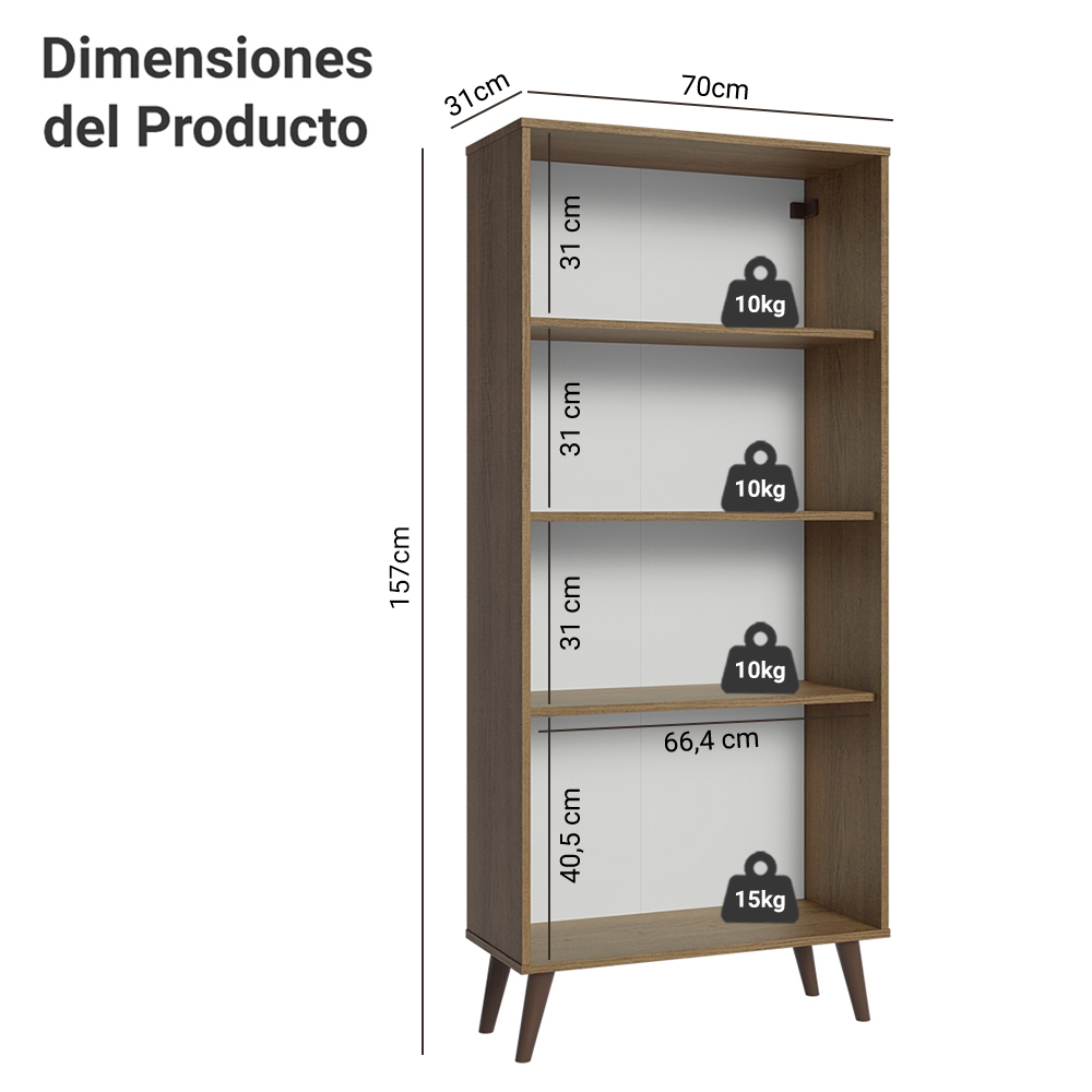 Cristalero Madesa 2 Puertas 70 cm con Patas MM 02
