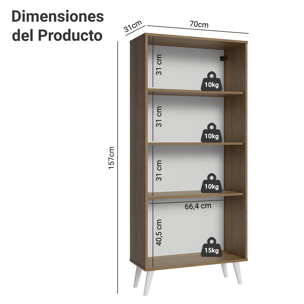 Cristalero Madesa 2 Puertas 70 cm con Patas MM