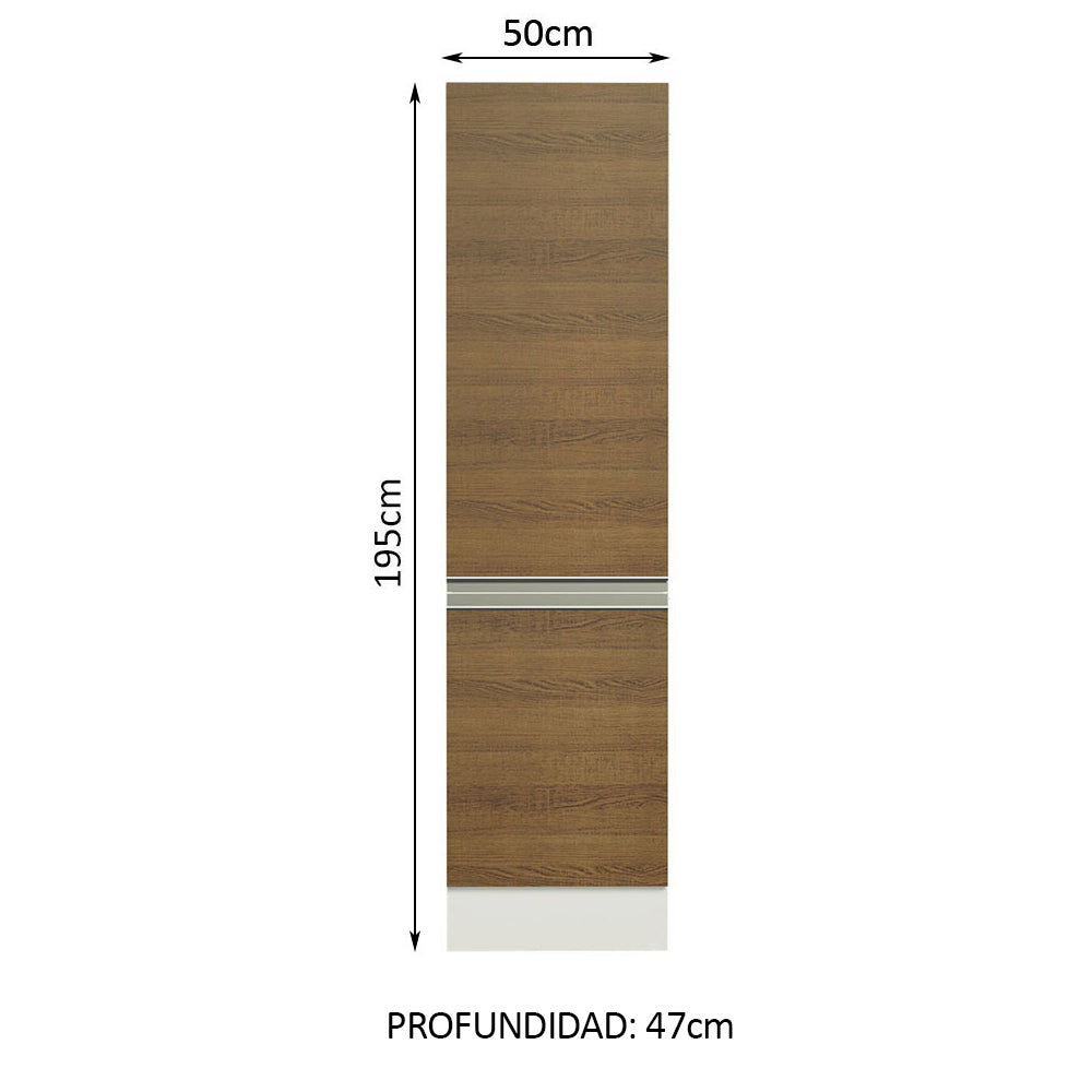 Despensero 100% MDF 2 Puertas Blanco/Marrón Smart Madesa