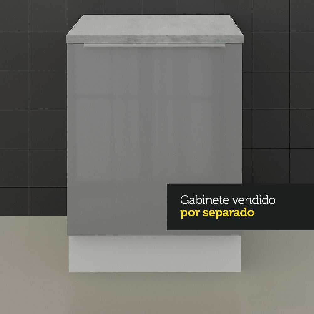 Bacha de acero inoxidable/ Mesada 60 cm Sin cajones Mood