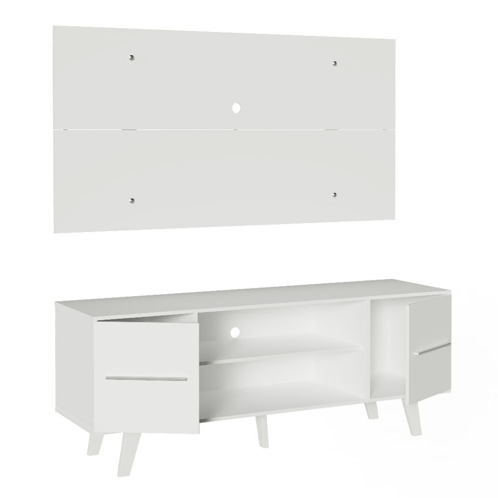 Rack para TV Madesa Copenhagen con Panel de TV hasta 55 Pulgadas Blanco