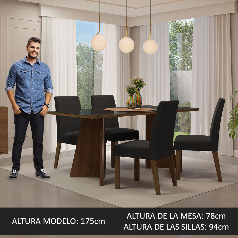 Mesa de Comedor con Mesa y 4 Sillas Taylor Madesa MN 01