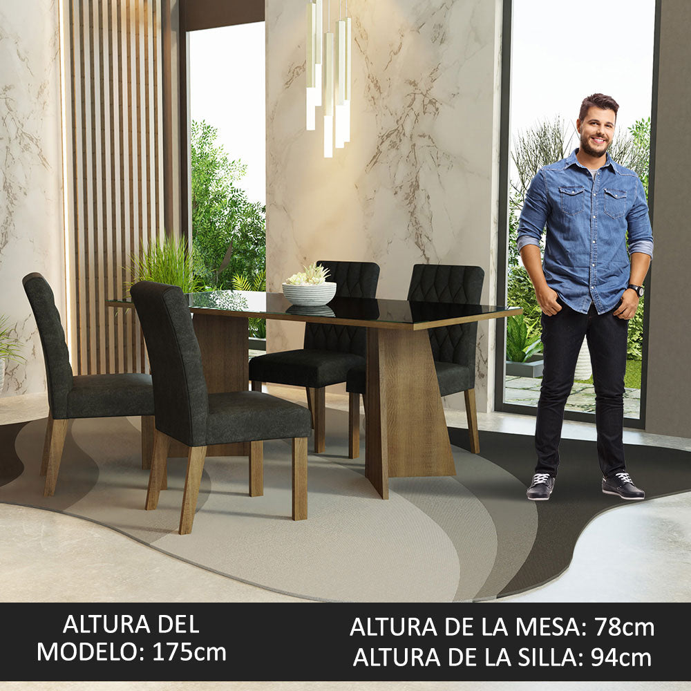 Mesa de Comedor con Mesa y 4 Sillas Harper Madesa MN