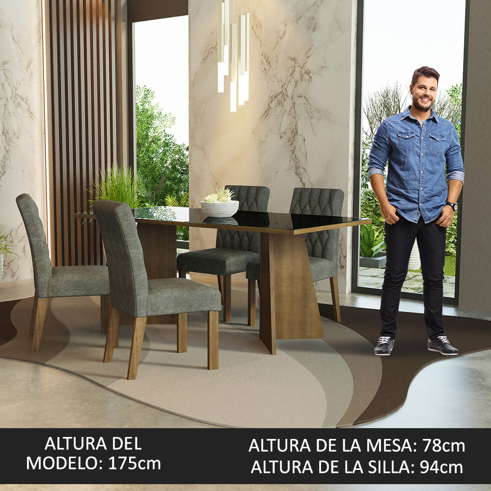 Mesa de Comedor con Mesa y 4 Sillas Harper Madesa MG