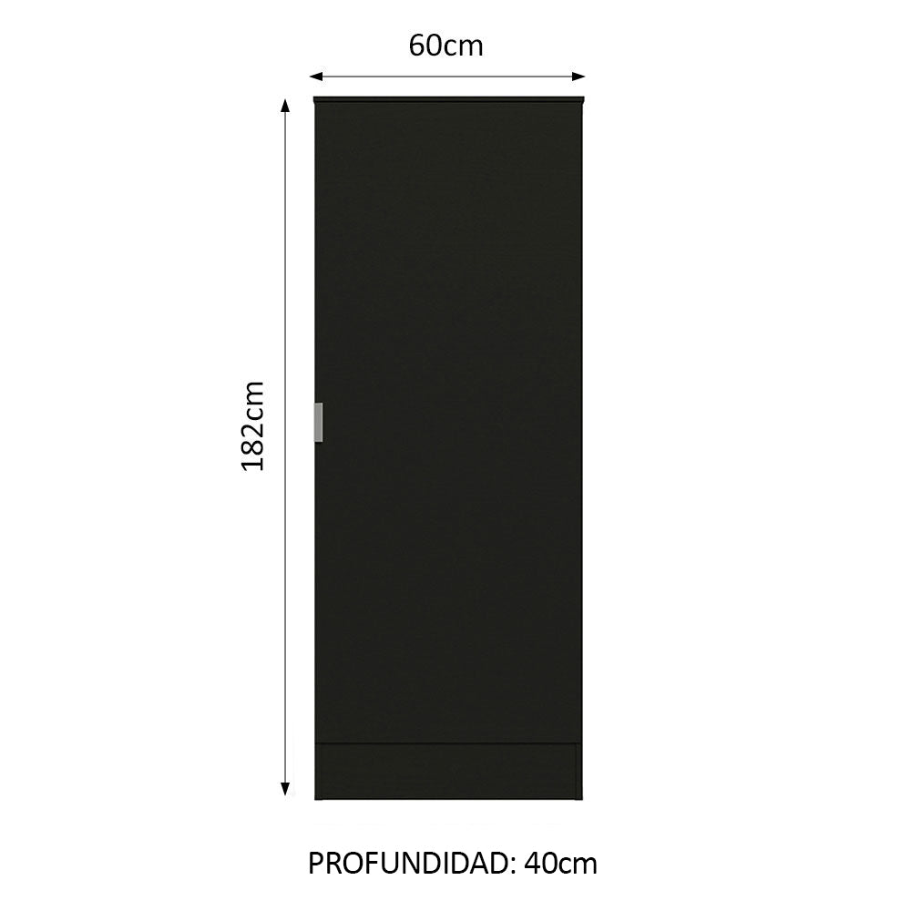 Armário Multiuso 60 cm 1 Purta Negro Madesa