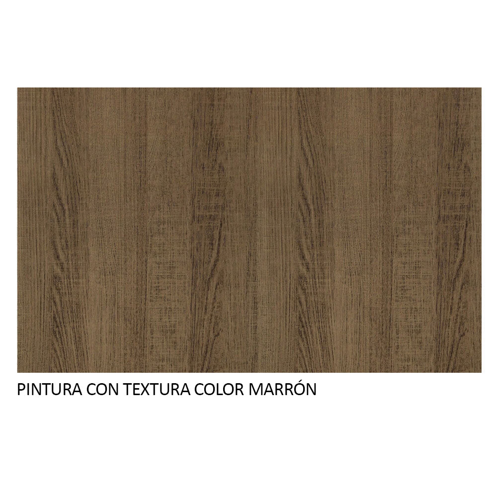 Mesa de Comedor Redonda 5324 con Mesada de Vidrio Marrón