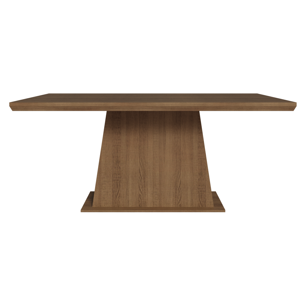 Mesa de Comedor Rectangular Tapa con Borde Biselado Marrón 5364 Madesa