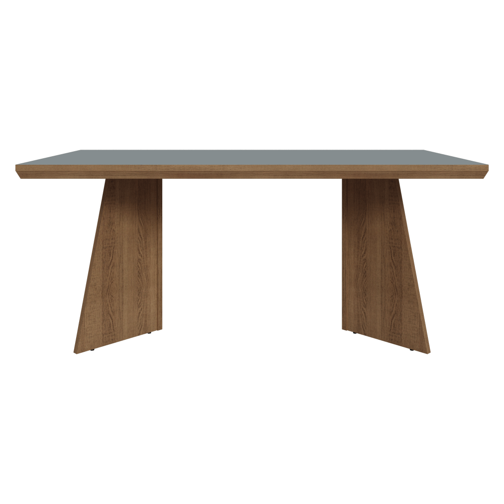 Mesa de Comedor Rectangular Tapa con Borde Biselado Marrón/Gris 5389 Madesa
