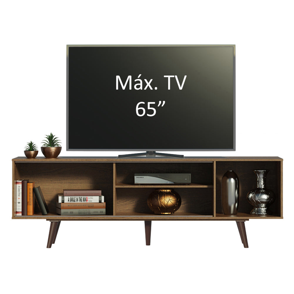 Rack para TV hasta 65 Pulgadas con Patas Marrón/Negro Dubai