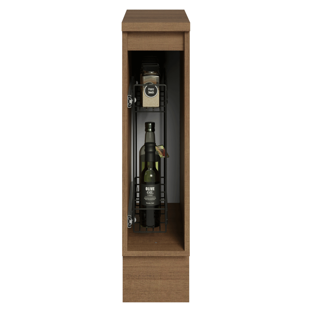 Bajo Mesada Especiero 20x60 cm 1 Pueta (Con Mesada) Marrón/Crema Vik Madesa