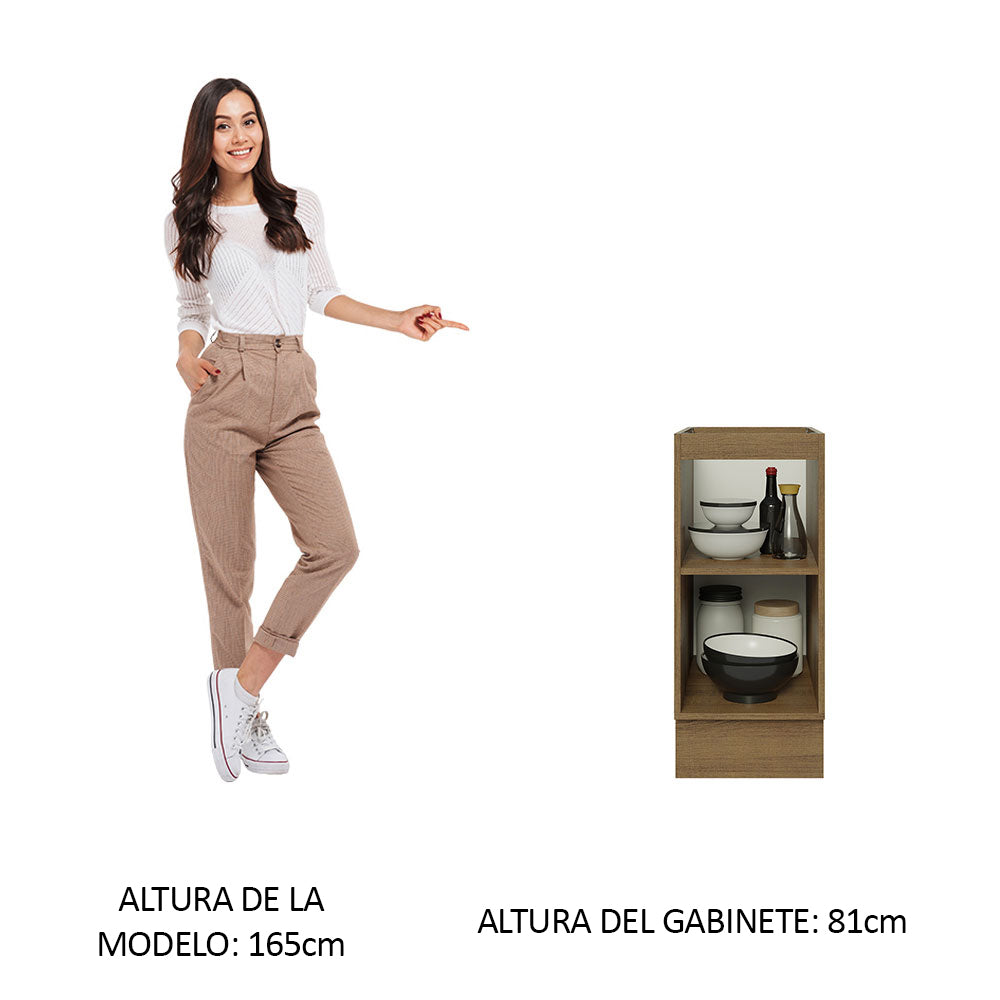 Bajo Mesada Cocina 35 x 60 cm 1 Puerta (Sin Mesada) Marrón Stella Madesa