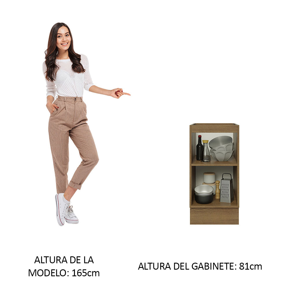 Bajo Mesada Cocina 40 x 60 cm 1 Puerta (Sin Mesada) Marrón Stella Madesa