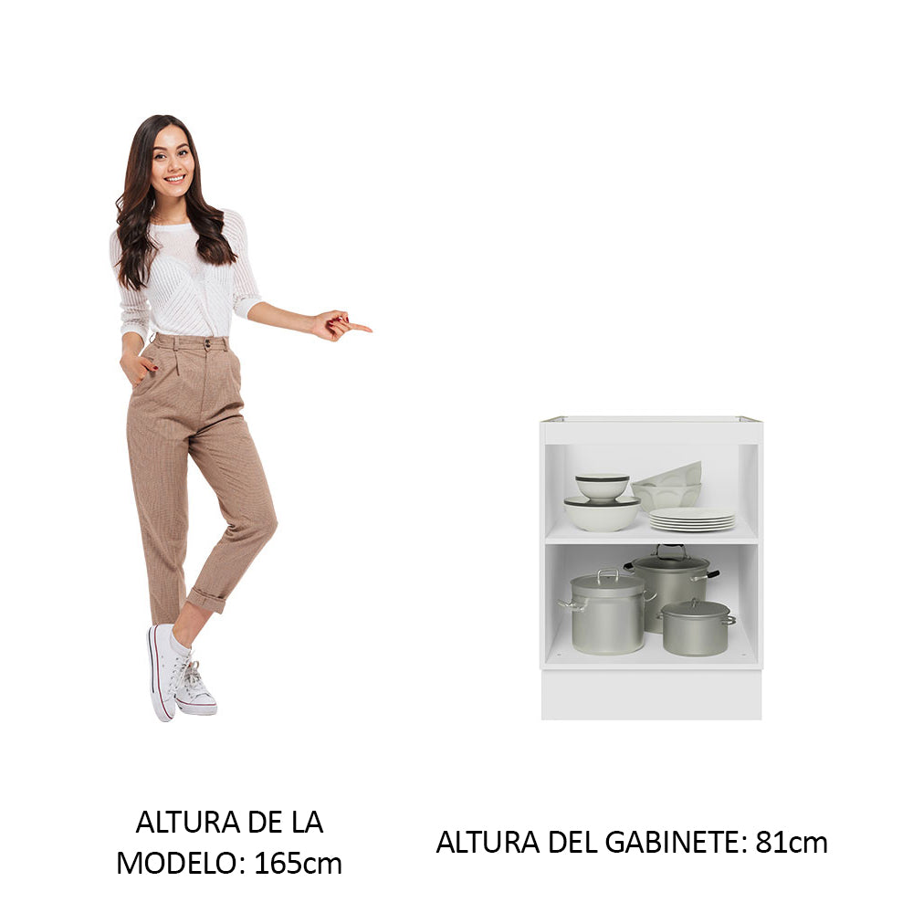 Bajo Mesada Cocina 60 x 60 cm 1 Puerta (Sin Mesada) Blanco Stella Madesa