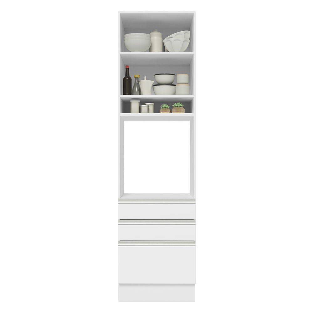 Despensero Madesa Glamy 60 x 60 cm 1 Puerta 3 Cajones Blanco