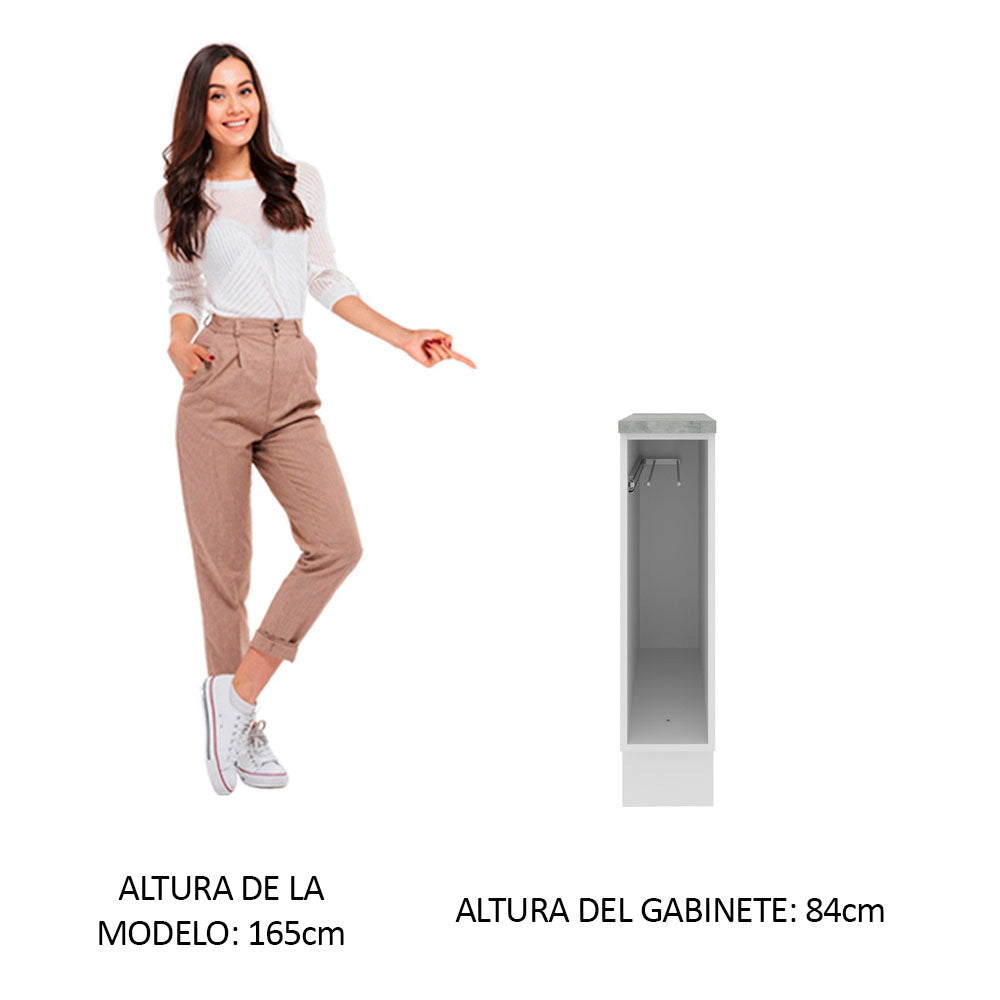 Porta repasador 20 cm Con Tapa Glamy y Agata Blanco