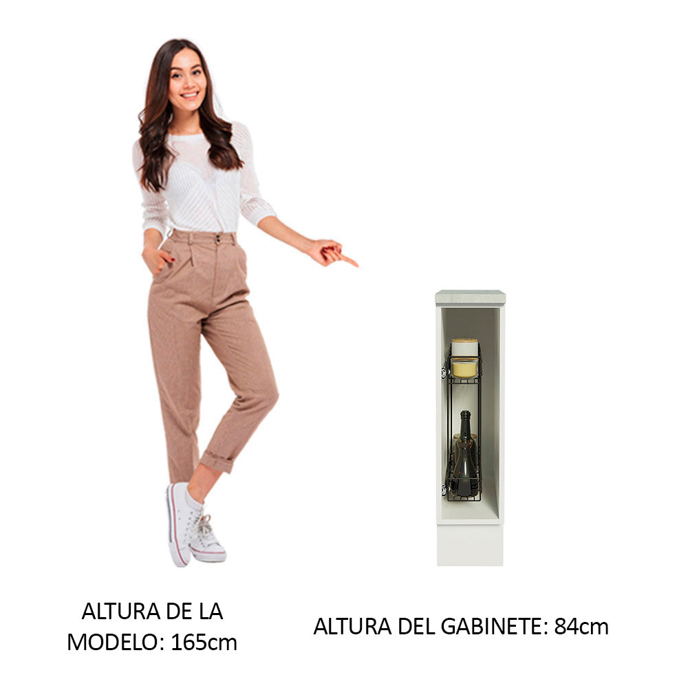 Especiero para Cocina 20cm Blanco (Con Tapa) Glamy y Agata