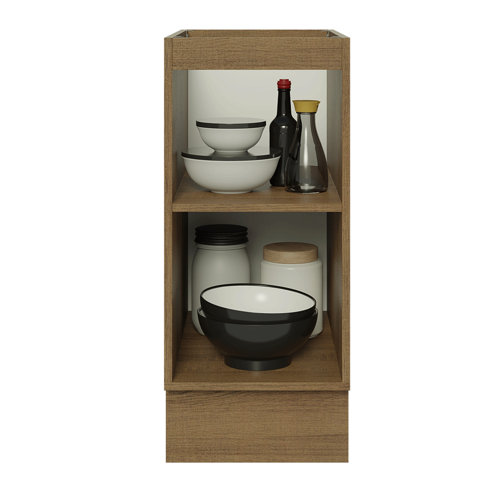 Bajo Mesada de Cocina 35 cm 1 Puerta (Sin Mesada) Marrón/Negro Lux Madesa