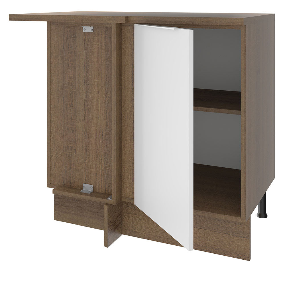 Bajo Mesada 94 cm Sin cajones 1 Puerta Stella Marrón/Blanco