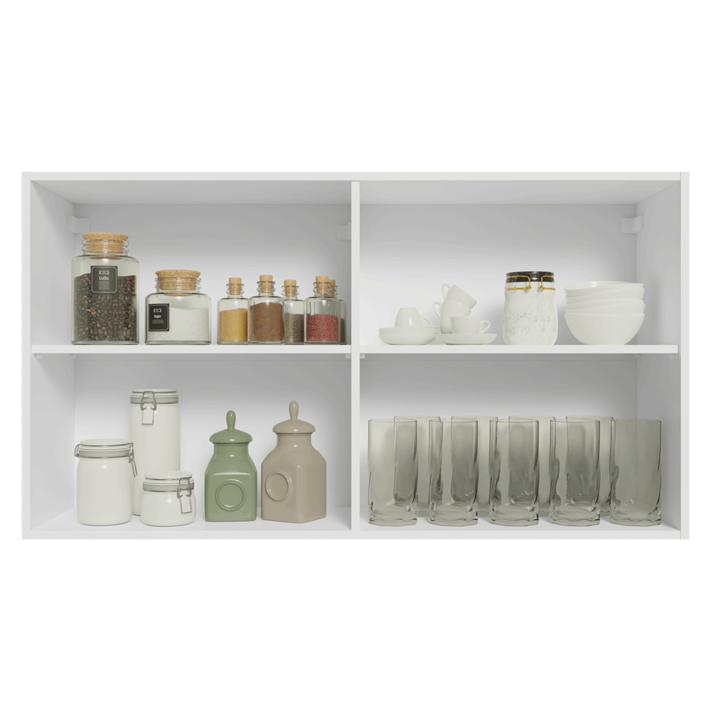 Alacena Cocina 120 cm 2 Puetas Blanco/Crema Vik Madesa