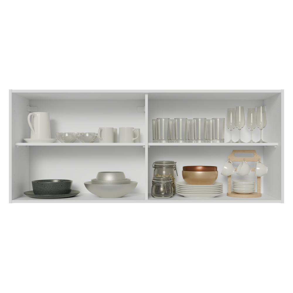 Alacena 120 cm 2 Puertas de con Blanco Pieta Madesa