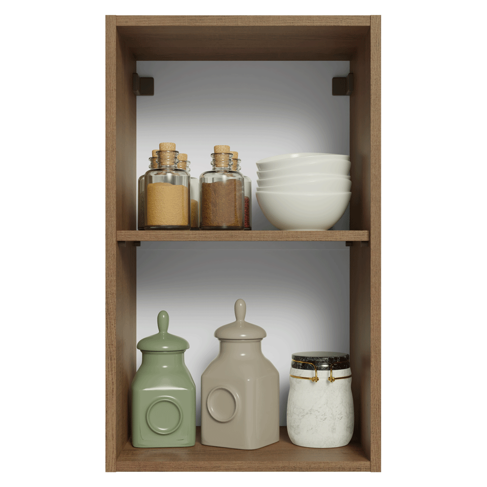 Alacena 40 cm 1 Puerta Marrón/Gris Vik Madesa