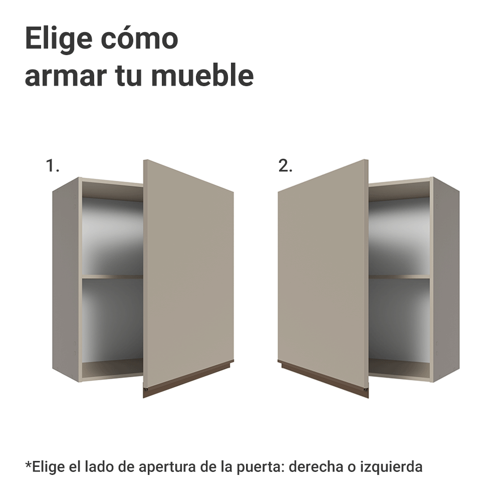 Alacena 60 cm 1 Puerta Nice Crema