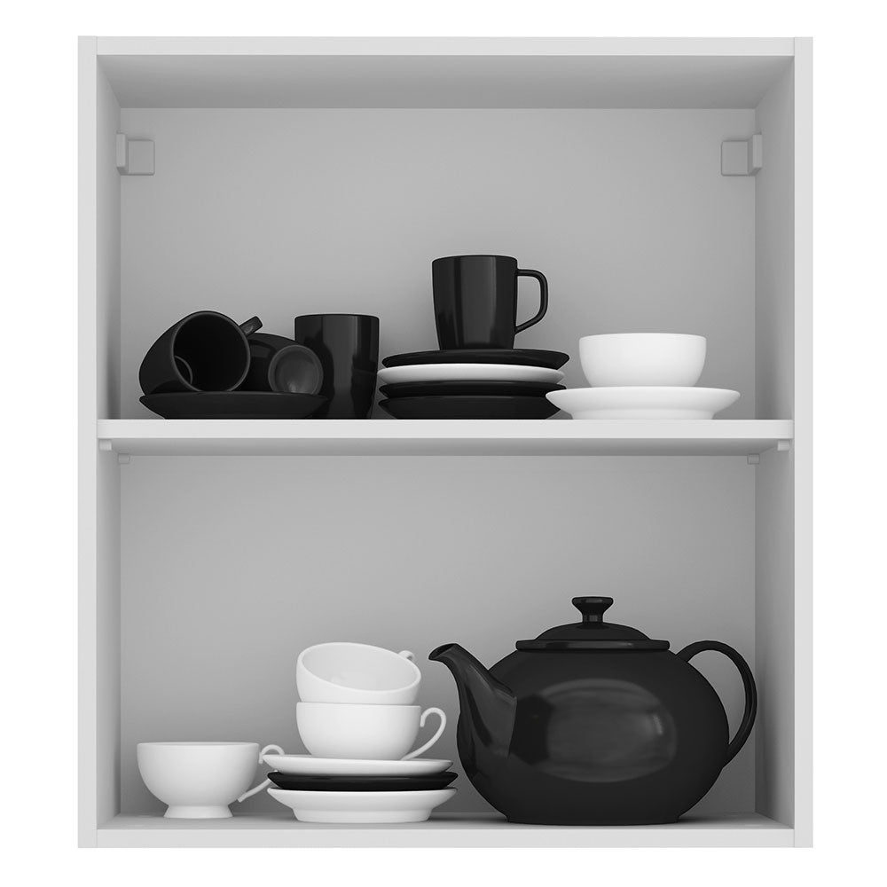 Alacena 60 cm 1 Puerta Stella Blanco/Marrón