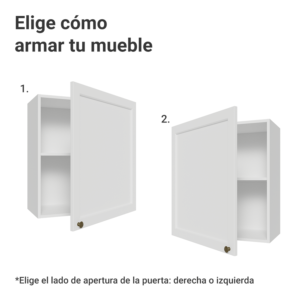 Alacena 60 cm 1 Puerta Blanco Vik Madesa