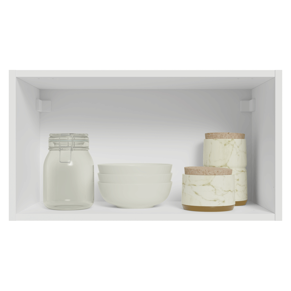 Alacena Cocina 60 cm 1 Pueta Abatible Blanco/Crema Vik Madesa