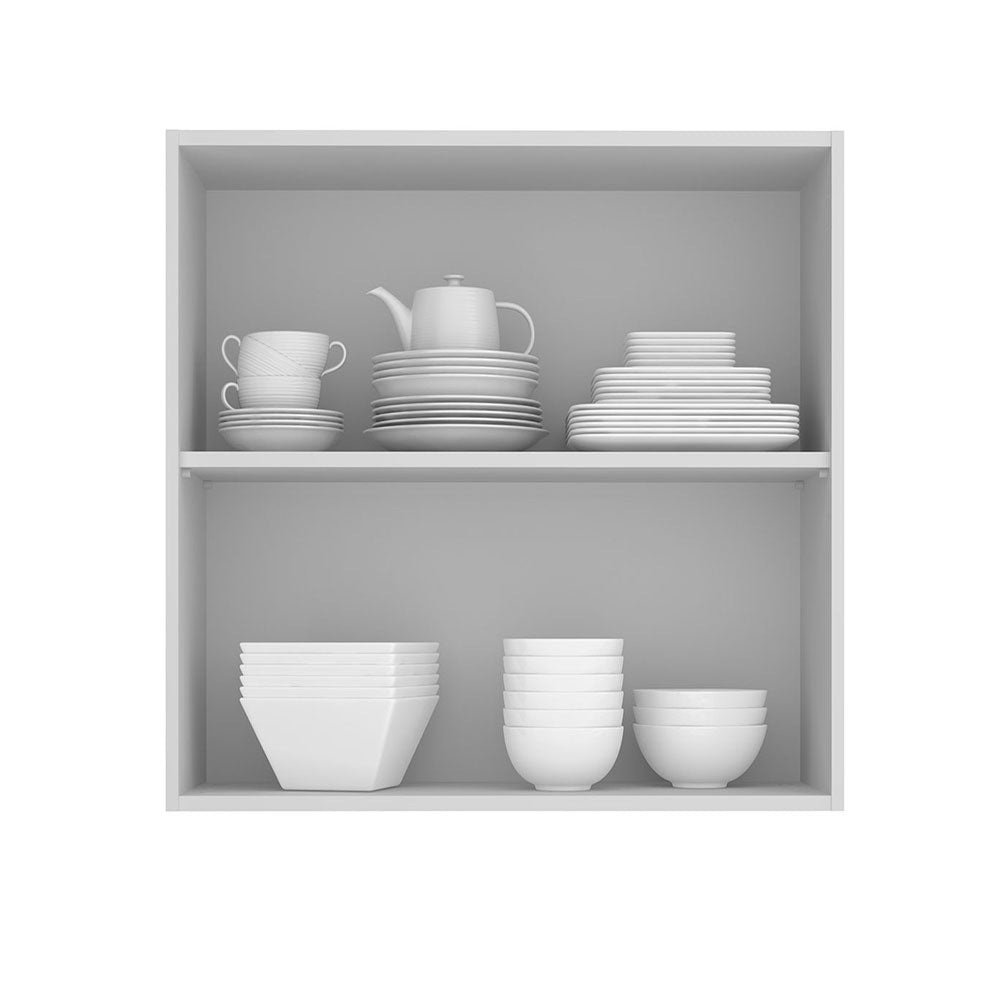 Alacena Cocina 70 cm 2 Puertas Blanco/Marrón Stella Madesa
