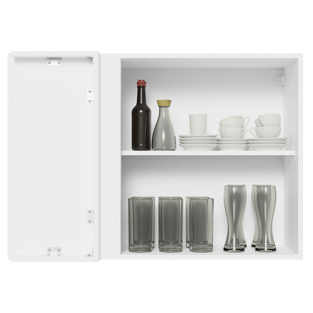 Alacena Cocina Esquinera 100% MDF 1 Puerta Blanco Brillante Acordes Madesa