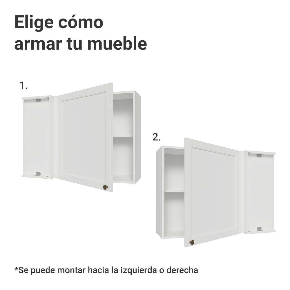 Alacena esquinero 1 Puerta Blanco Vik Madesa