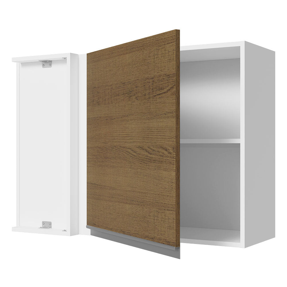 Alacena Cocina Esquinera 100% MDF 1 Puerta Blanco/Marrón Acordes Madesa