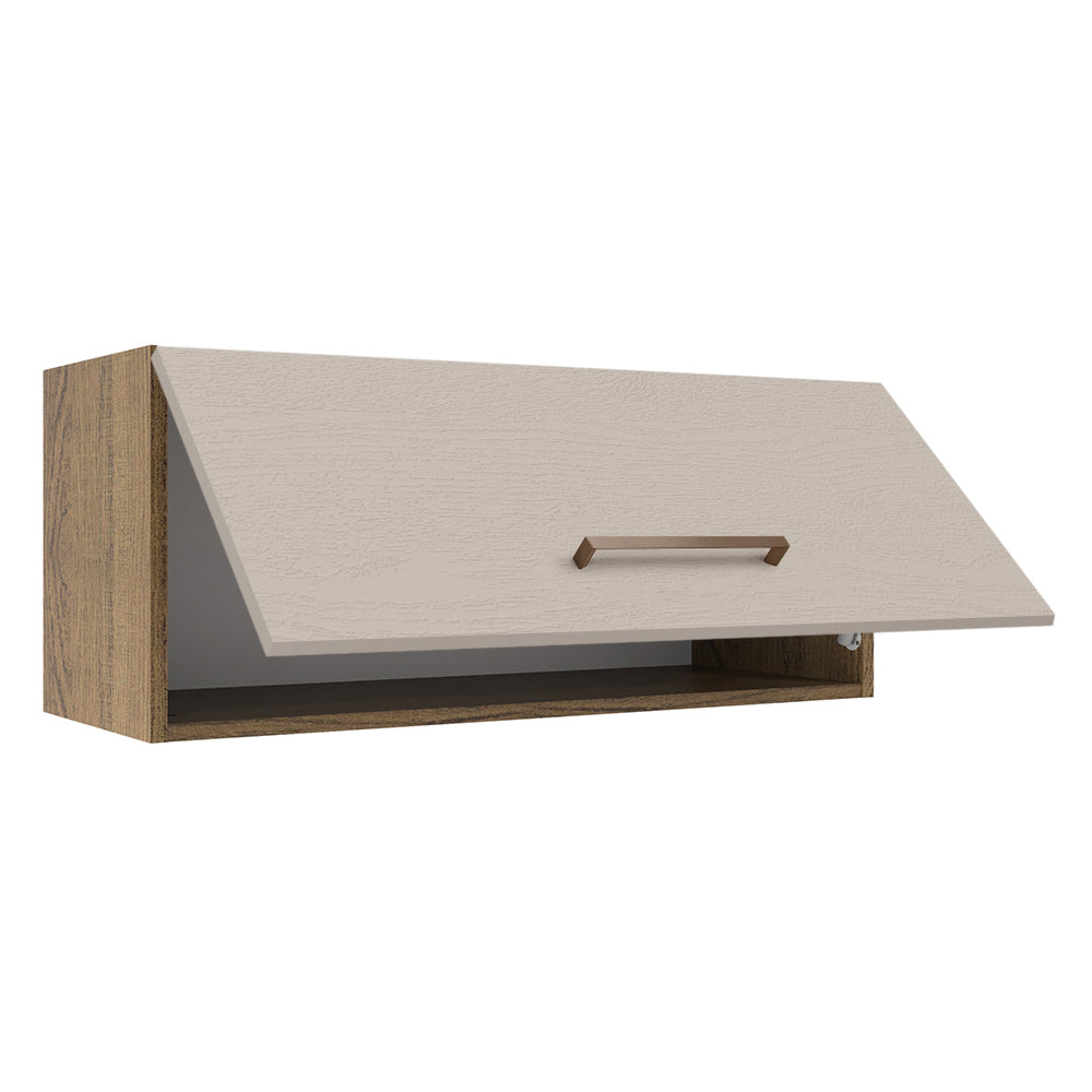 Alacena 80 cm 1 Puerta Rebatible Marrón/Crema Agata Madesa