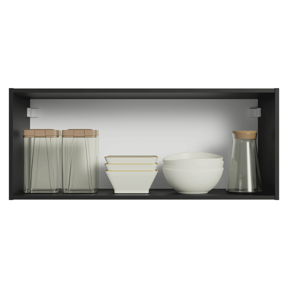 Alacena 80 cm 1 Puerta Abatible Negro Nice Madesa