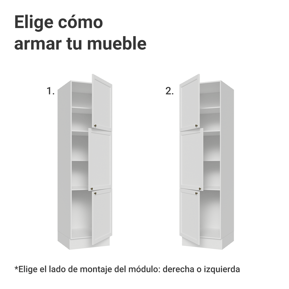 Despensero 60 cm 3 Puertas Blanco Vik Madesa