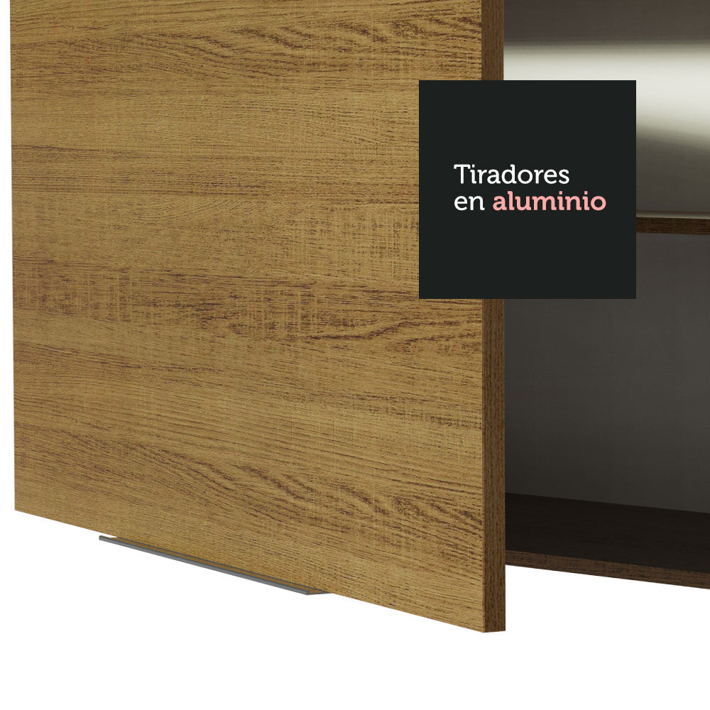 Mueble de Cocina para Horno 60 cm 1 Puerta 3 Cajones Marrón Stella Madesa