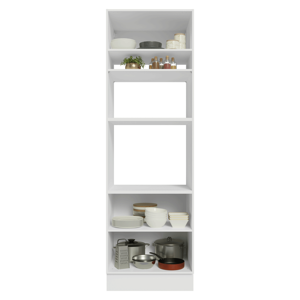 Mueble de cocina para Horno/Microondas 70 cm 3 Puetas Blanco/Crema Vik Madesa