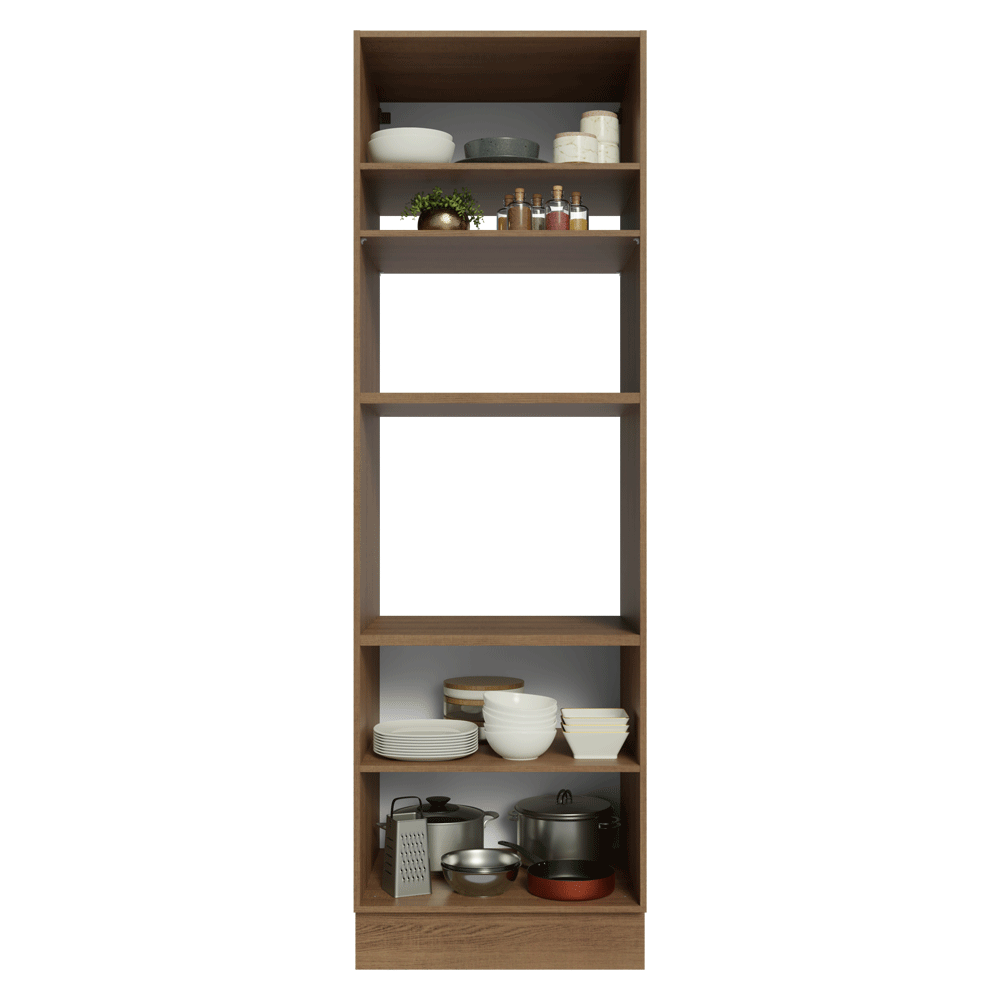 Mueble de cocina para Horno/Microondas 70 cm 3 Puetas Marrón/Crema Vik Madesa
