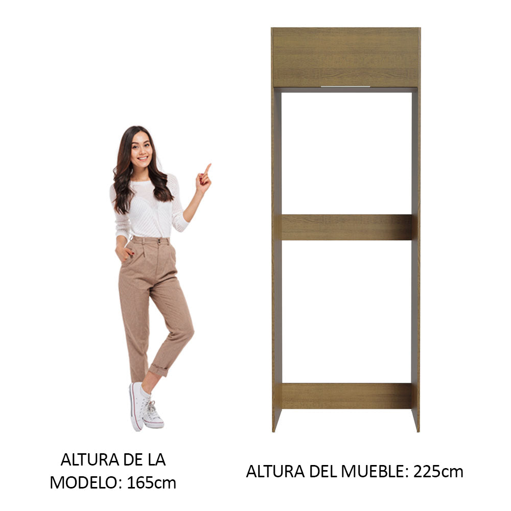 Mueble para Empotrar Heladera 1 Puerta Abatible Marrón Stella Madesa