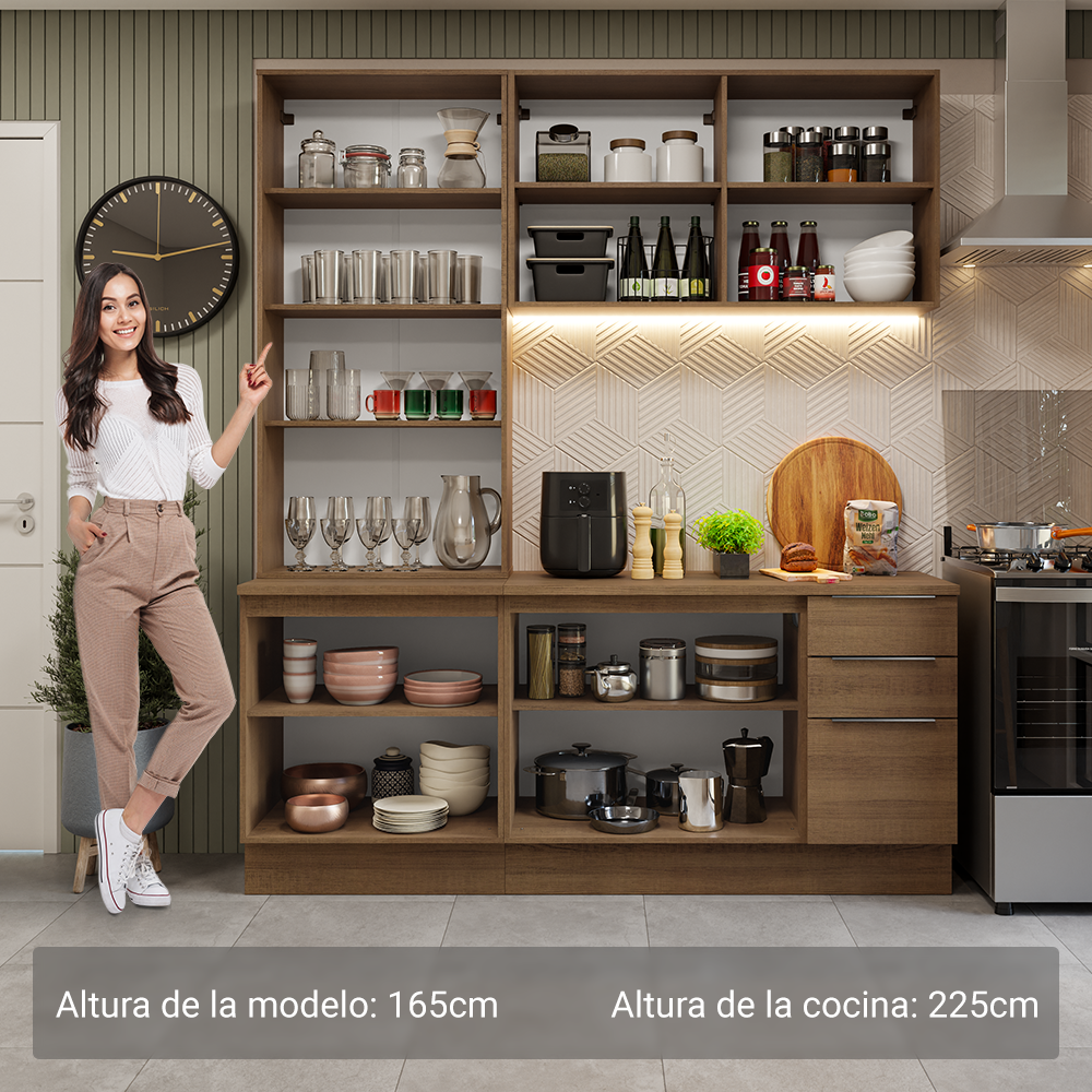 Combo completo de Cocina Madesa Stella 190cm MM 03