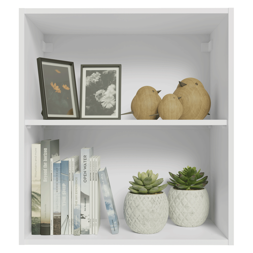 Alacena para Dormitorio 60 cm 2 Nichos Neo Blanco
