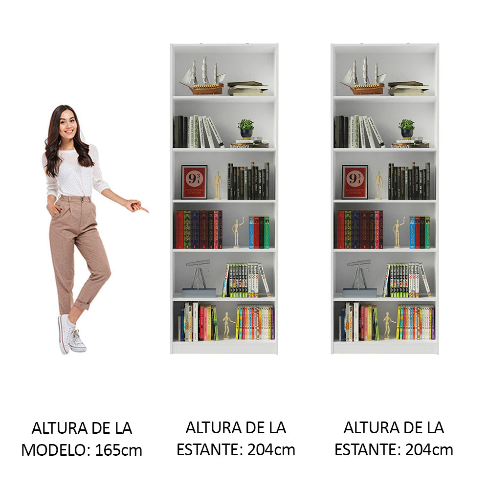 Kit Madesa con 2 Estantes Librero 6908 Blanco