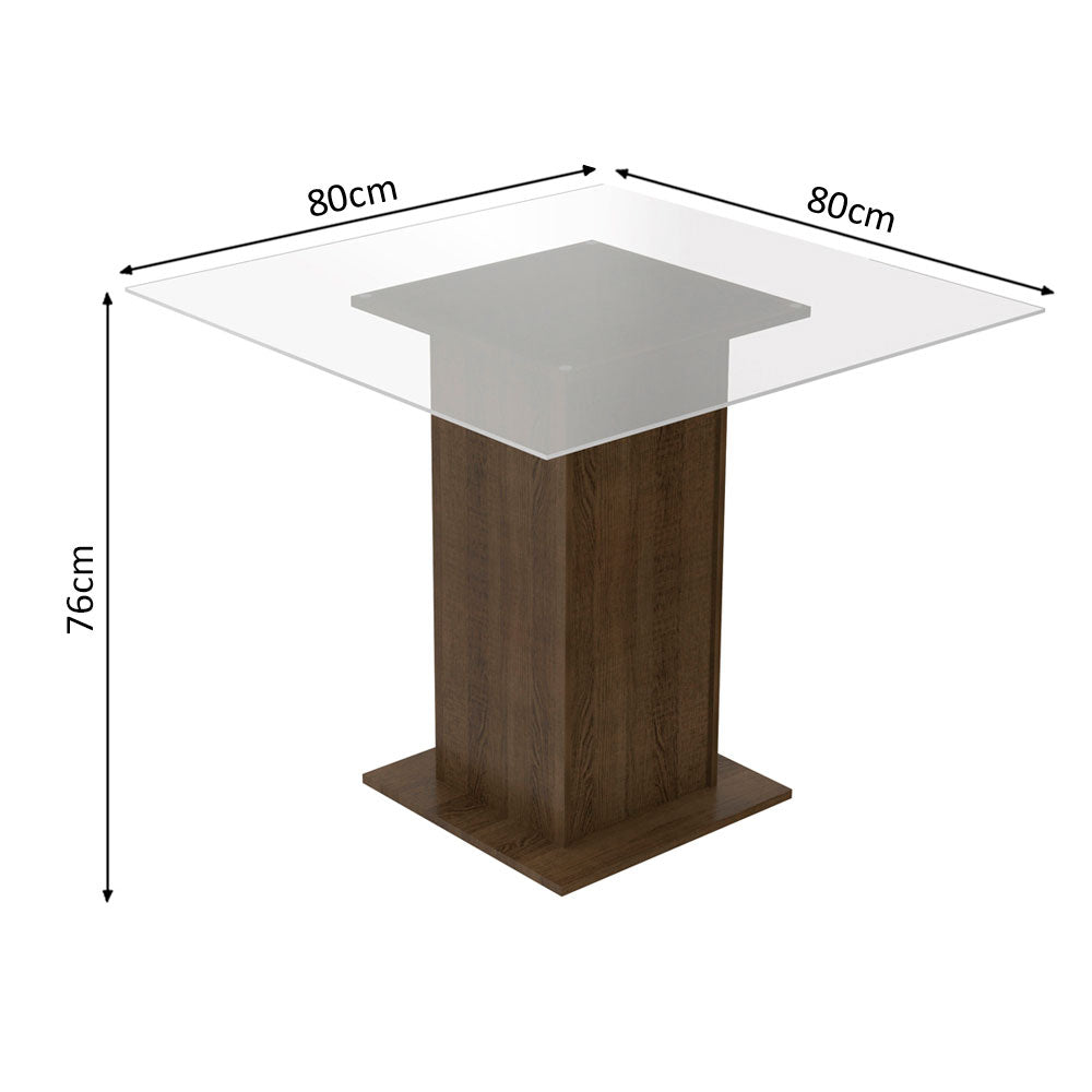 Juego de Comedor con Mesa y 4 Sillas Madesa Dallas MC