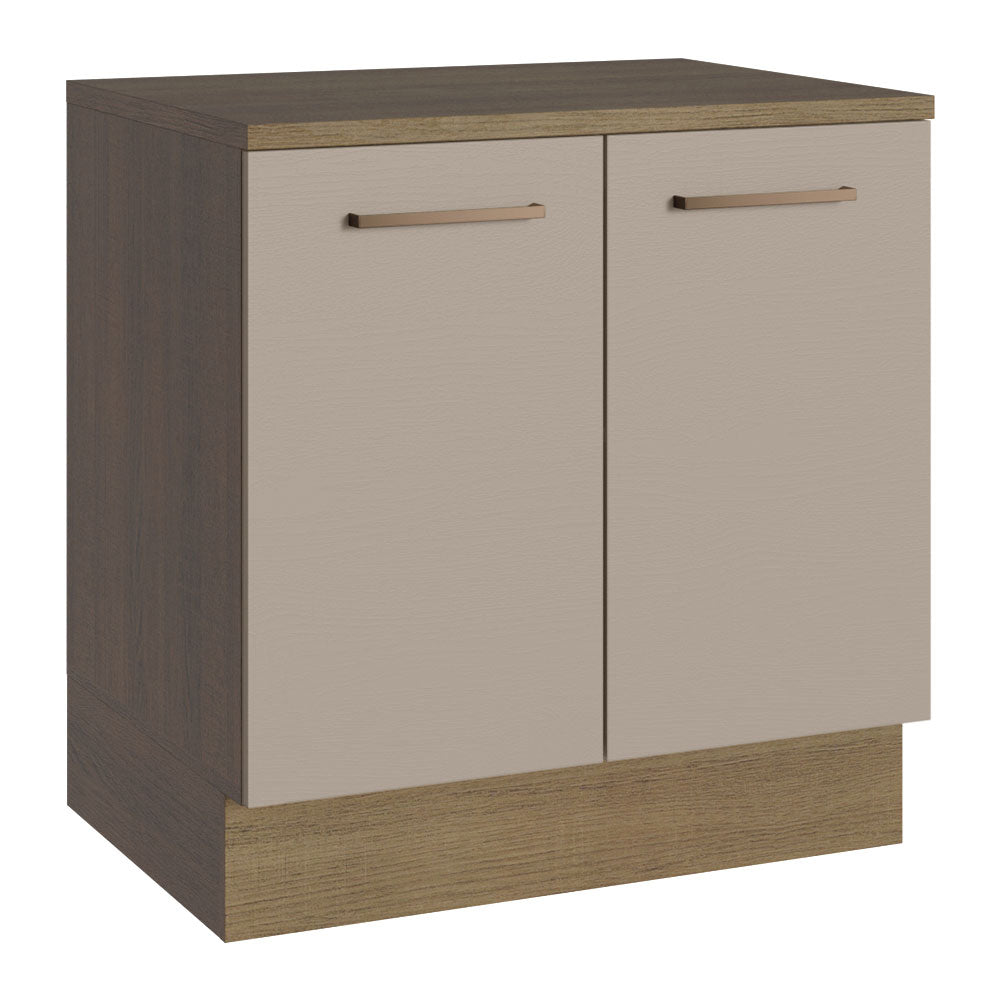 Bajo Mesada Multiuso Garaje 80cm (con Tapa) Marrón/Crema