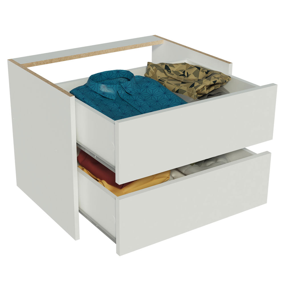 Kit 2 Cajones Blancos para Placard Denver, Monaco y Lyon